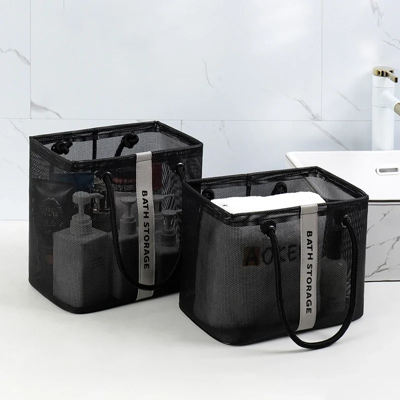 

Small/Large Shower Bag Portable Toiletry Bag Men's Dental Supplies Mesh Toiletry Bag Basket Women's Travel Storage Basket