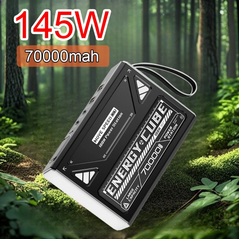 

70000 мАч внешний аккумулятор большой емкости 145 Вт с быстрой зарядкой для IPhone Xiaomi Samsung Huawei