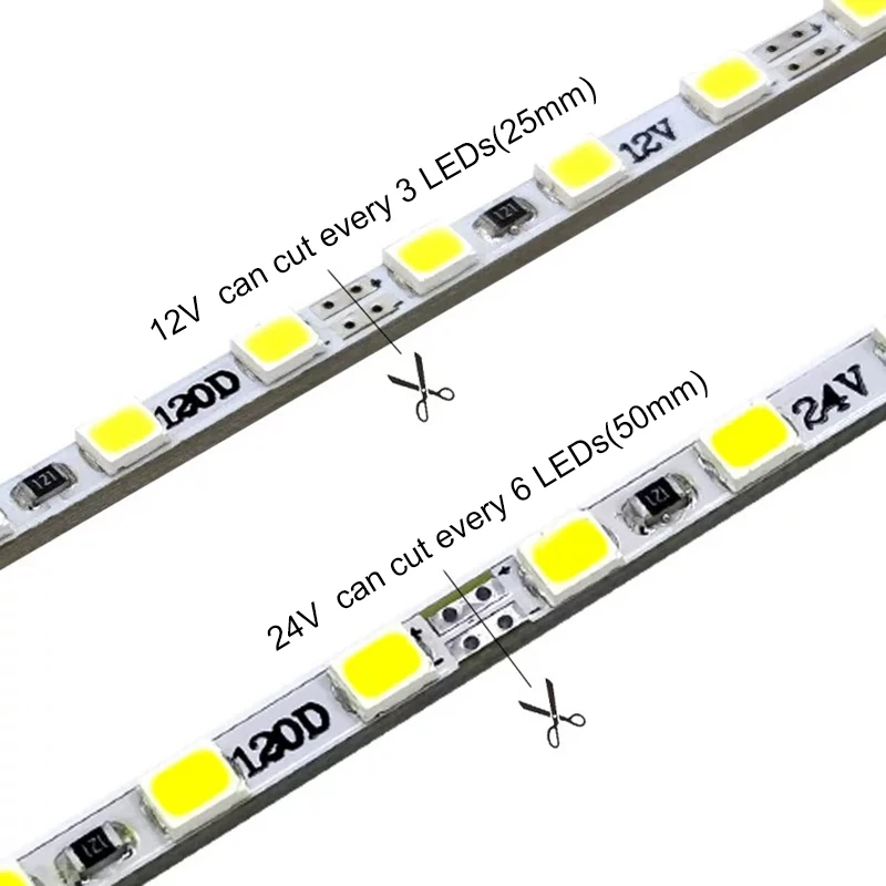 3mm 4mm Super Slim LED Hard Rigid Bar light DC 12V 24V 120leds/m 2835 SMD LED Strip for Cabinet Kitchen Light 10PCS*50cm 25cm