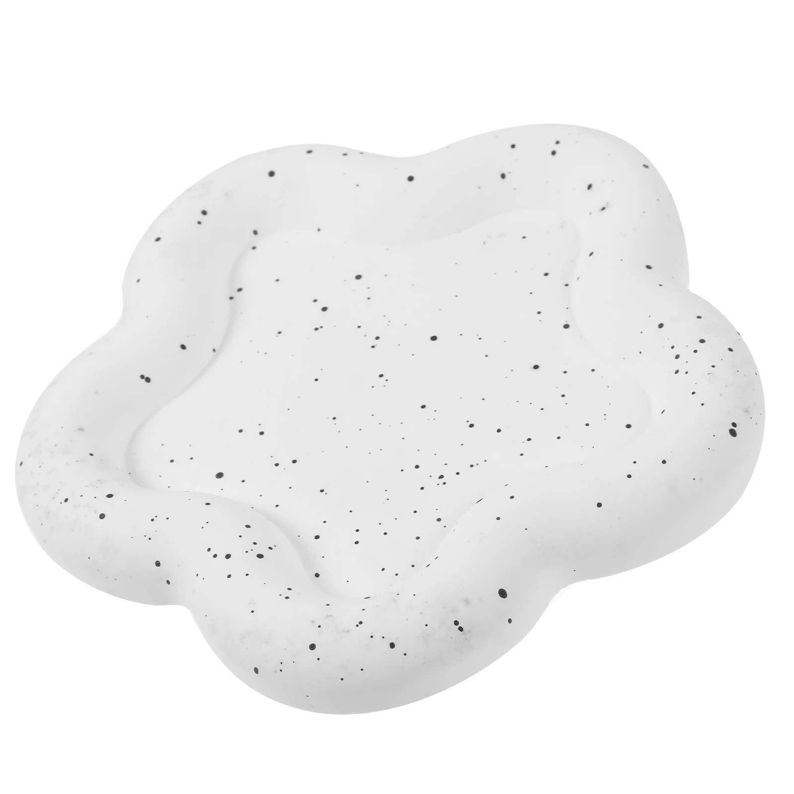 

Decorative Jewelry Small Tray for Perfume Lipstick Storage Bedroom Earring Dish White Decorative Tray Flower Design