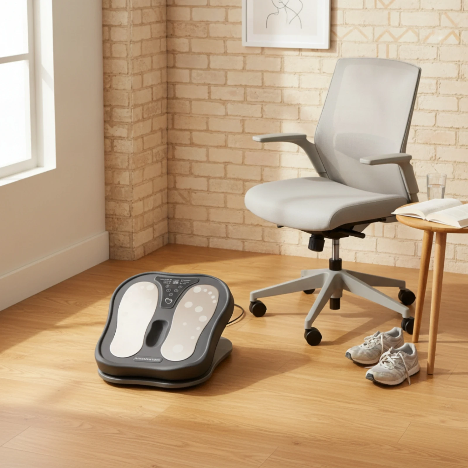 

Foot Massager with Electrode Pads Circulation Microcurrent Foot Massager Full-Body Portable for Adults, Home, Office