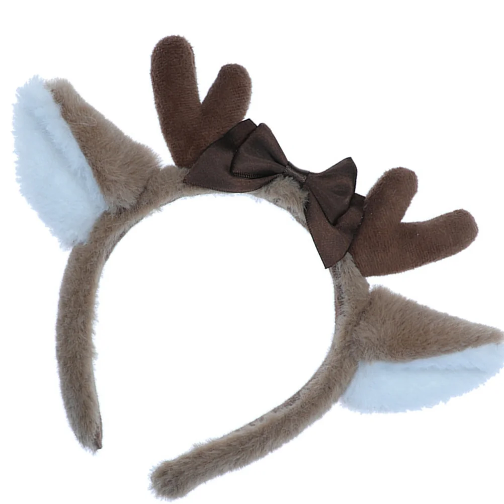 Deer Ear Headband Decorative Hairband Portable Halloween Stuffed Animal Reusable Plush Dress Clothing Compact