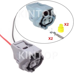 1 Set 2 Pins Automotive AC Assembly Connectors Car Rain Wiper Waterproof Socket With Wires 7283-8220-30 For Nissan Teana