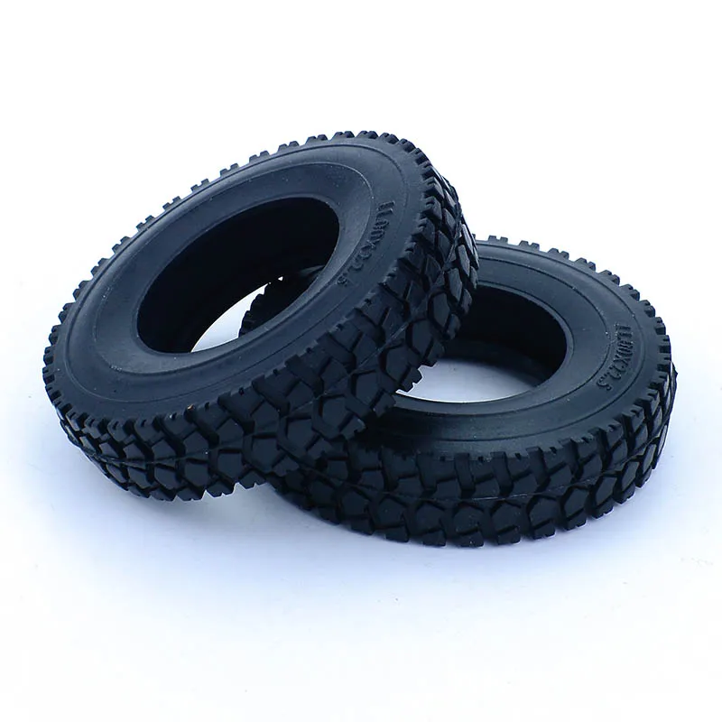 1 Pair 20mm Rubber Tire Tyre for 1/14 Tamiya RC Dump Truck SCANIA 770S R620 VOLVO BENZ Arocs MAN TGX LESU Car Accessories