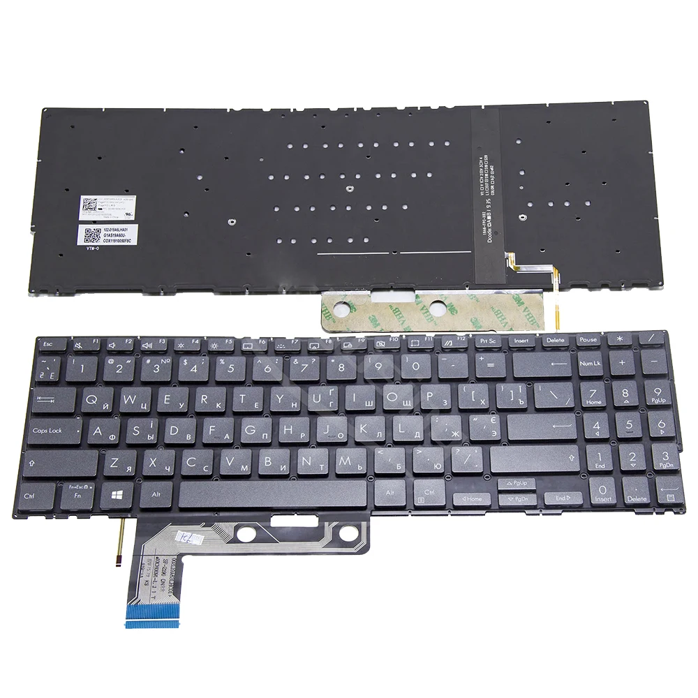 Russian UA Backlit Keyboard for ASUS ZenBook Flip 15 UX563 UX563F UX563FD Q547FD With Backlit