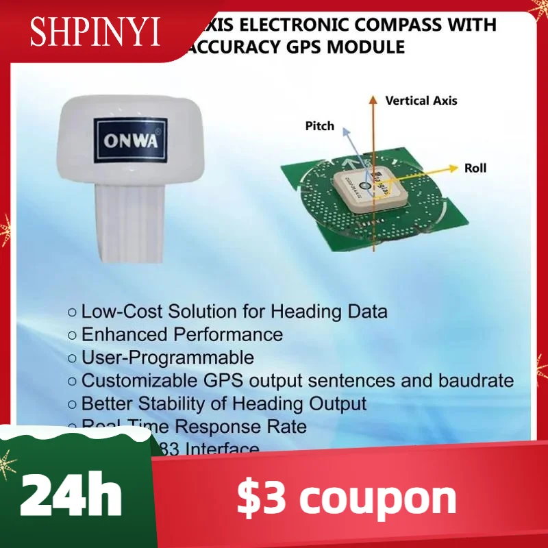 9-Axis Electronic Compass with Built-in High Accuracy GPS Module ONWA KA-GC9A