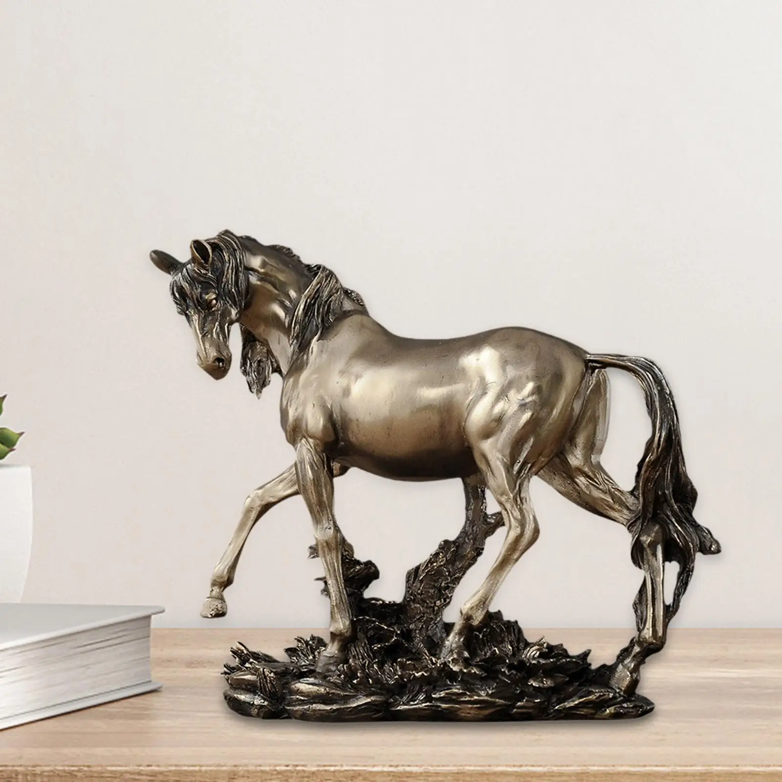 

Horse Statue Centerpiece Housewarming Gift Collecting Realistic Animal Sculpture