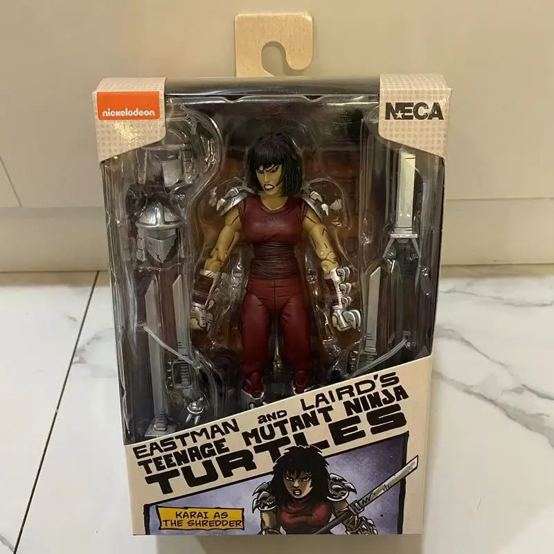 Teenage Mutant Ninja Turtle Figuras NECA 54425 TMNT Karai As Shredder Eastman & Laird's Action Figure 7-Inch Model Gift Original