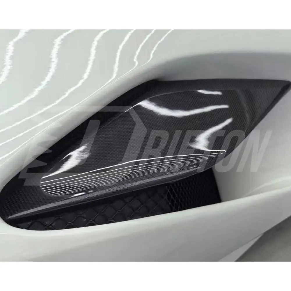 Prepreg Carbon Fiber OEM Style Side Vent Trims for Ferrari F8