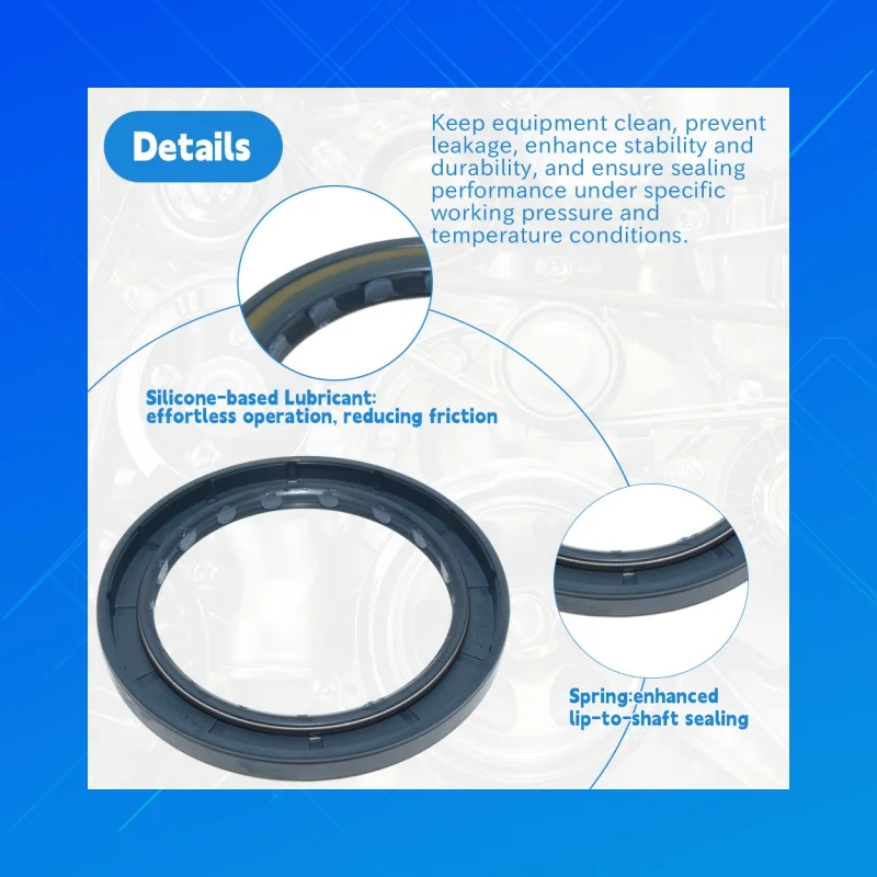 DMHUI ختم عمود دوار عالي الجودة، 60 × 80 × 7 مم، نوع BAB3SL0.5، ختم زيت مطاطي عالي الضغط NBR، تشغيل مباشر من المصنع