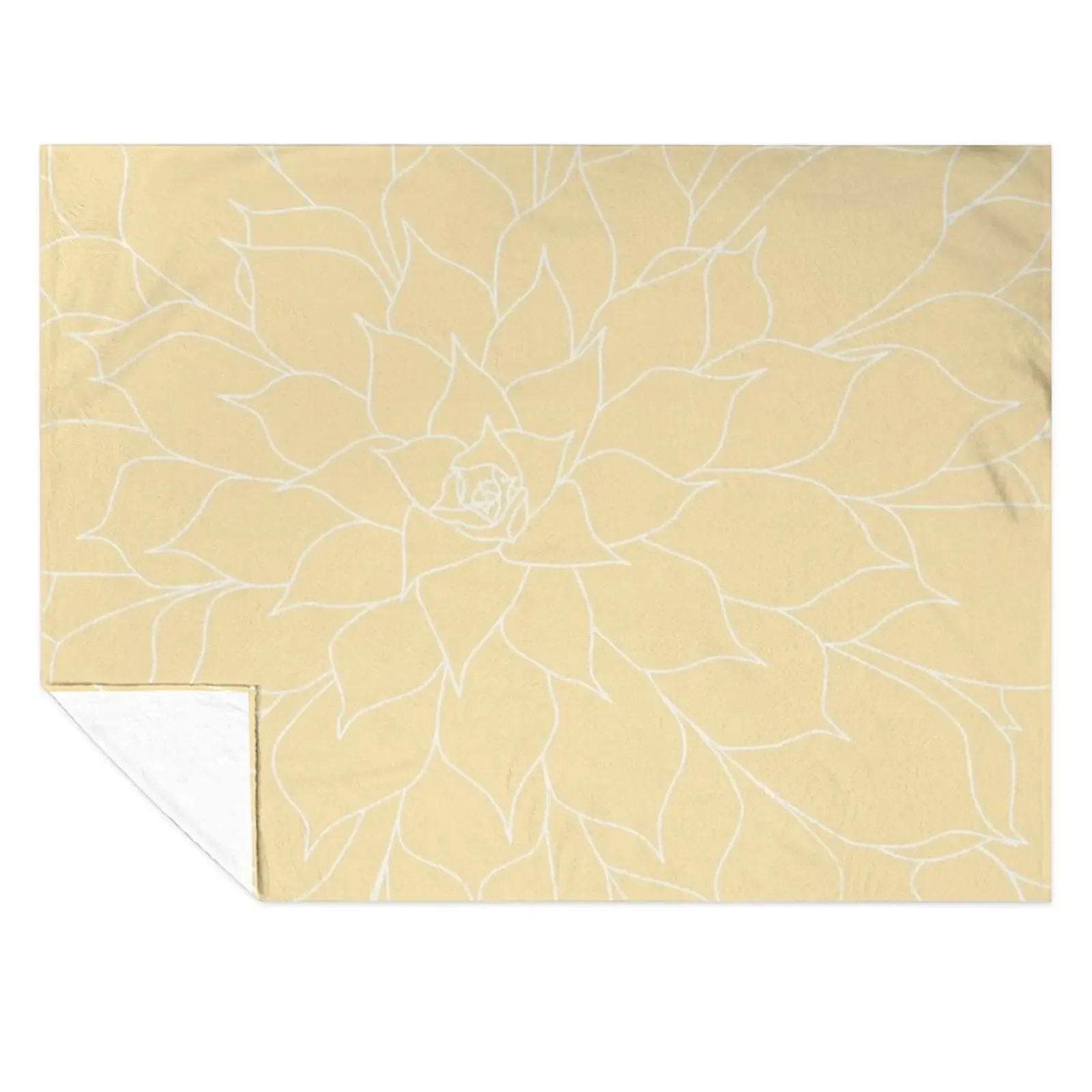 

Yellow Succulent Throw Blanket blankets ands Decoratives anime Thin Blankets