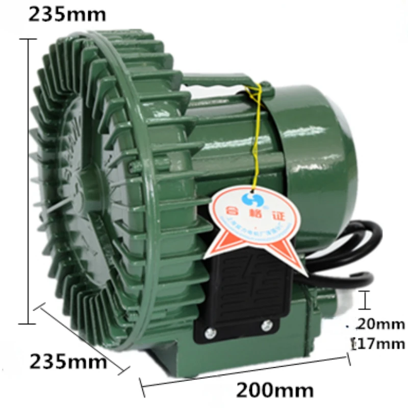 

0.16KW High Pressure Air Blower 220V 19M3/H Air Ring Vacuum Pump