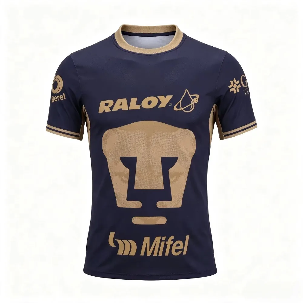 2026 Season Mexico Pumas UNAM Football Jersey Shirt, 3D Print Jersey Tshirt, Men Summer Training Breathable Quick Drying Jersey