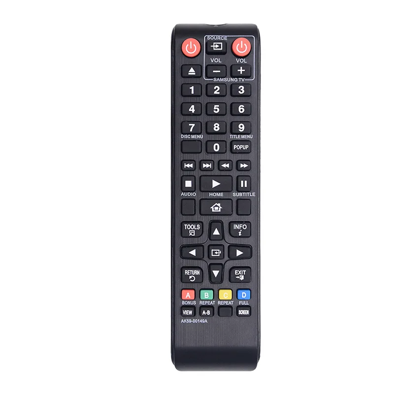 

Compatible with Samsung Blu-ray Remote Controls AK59-00149A, AA59-00809A, AH59-02408A, AH59-02537A, AH59-02556A, BD-ES5000 Remot