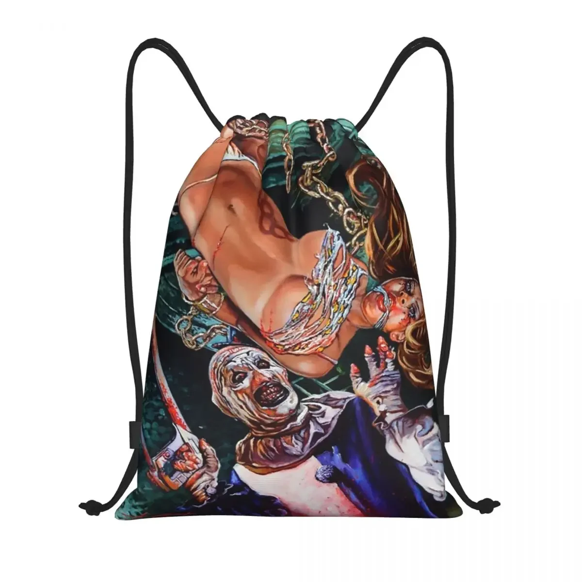 

Custom Terrifiers Art Horror Movie Art Drawstring Bag for Shopping Yoga Backpacks Men Women Sports Gym Sackpack