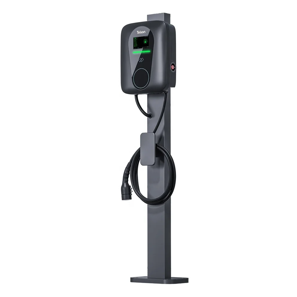 Teison 7kw 32A AC Wallbox Charger Level 2 EVSE OCPP 1.6J EV Charging Station J1772 plug for commercial charging