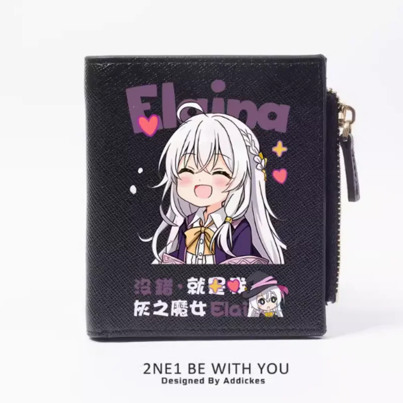 Anime The Journey Of Elaina Zipper Fashion Wallets PU Purse Card Holder Money Bag Gift B1746 Cosplay