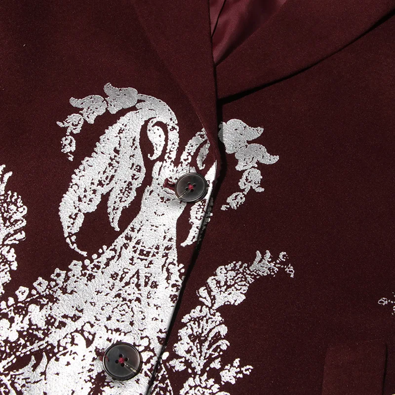 Blazers con estampado de brocado de diseñador para mujer, abrigos informales de manga larga con cuello entallado para invierno y primavera, chaqueta de moda para oficina para mujer 2026