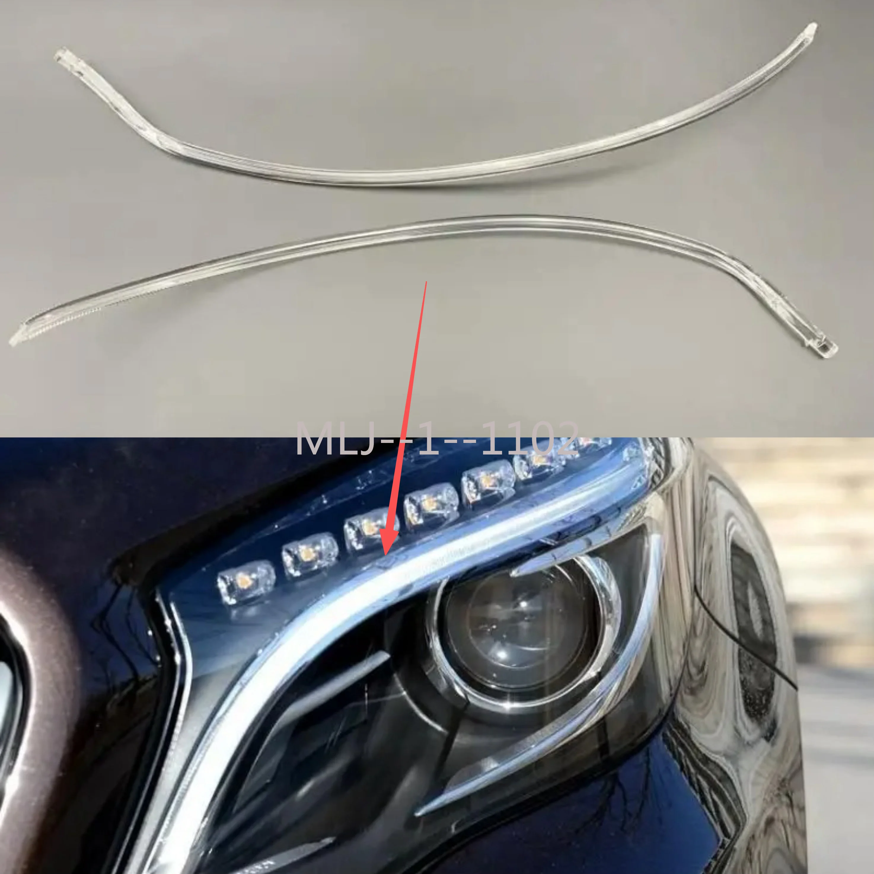 

НОВИНКА для Mercedes-Benz GLA CLASS X156 2015 2016, автомобильная фара DRL, акриловая трубка, направляющая полоса света, полоса DRL, ангельские глазки