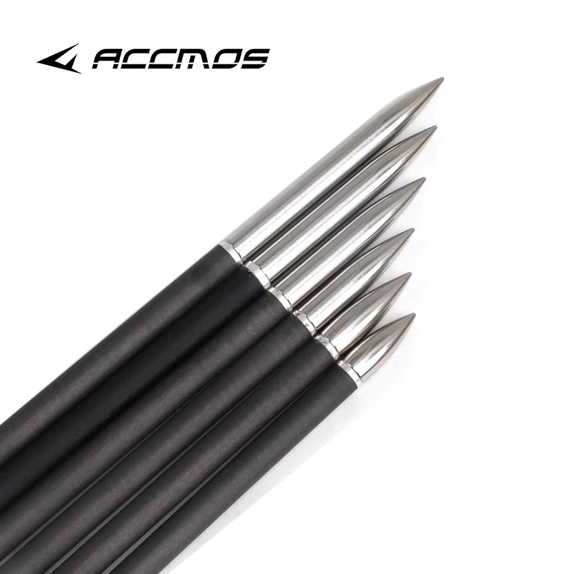 12PC Archery Stainless Steel Bullet Point Tip 100/125/150/200/250/300grain OD7.14/7.54/7.93mm Arrow Shaft Screw Thread Arrowhead