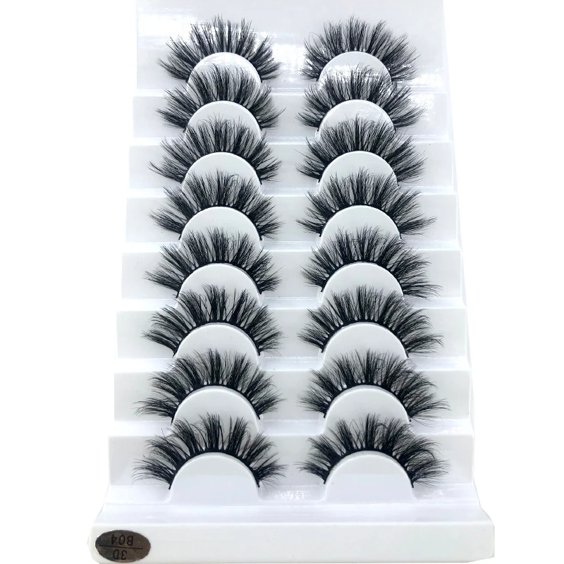 HBZGTLAD 2/5คู่ขนตาปลอมธรรมชาติปลอมขนตายาวแต่งหน้า3d Mink Lashes ตัวต่อขนตา Mink Eyelashes สำหรับความงาม