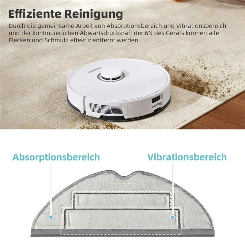 Аксессуары для роботов-пылесосов, 8 шт., подушечки для швабры, ткань из микрофибры для Roborock S8 Pro Ultra-CLIM