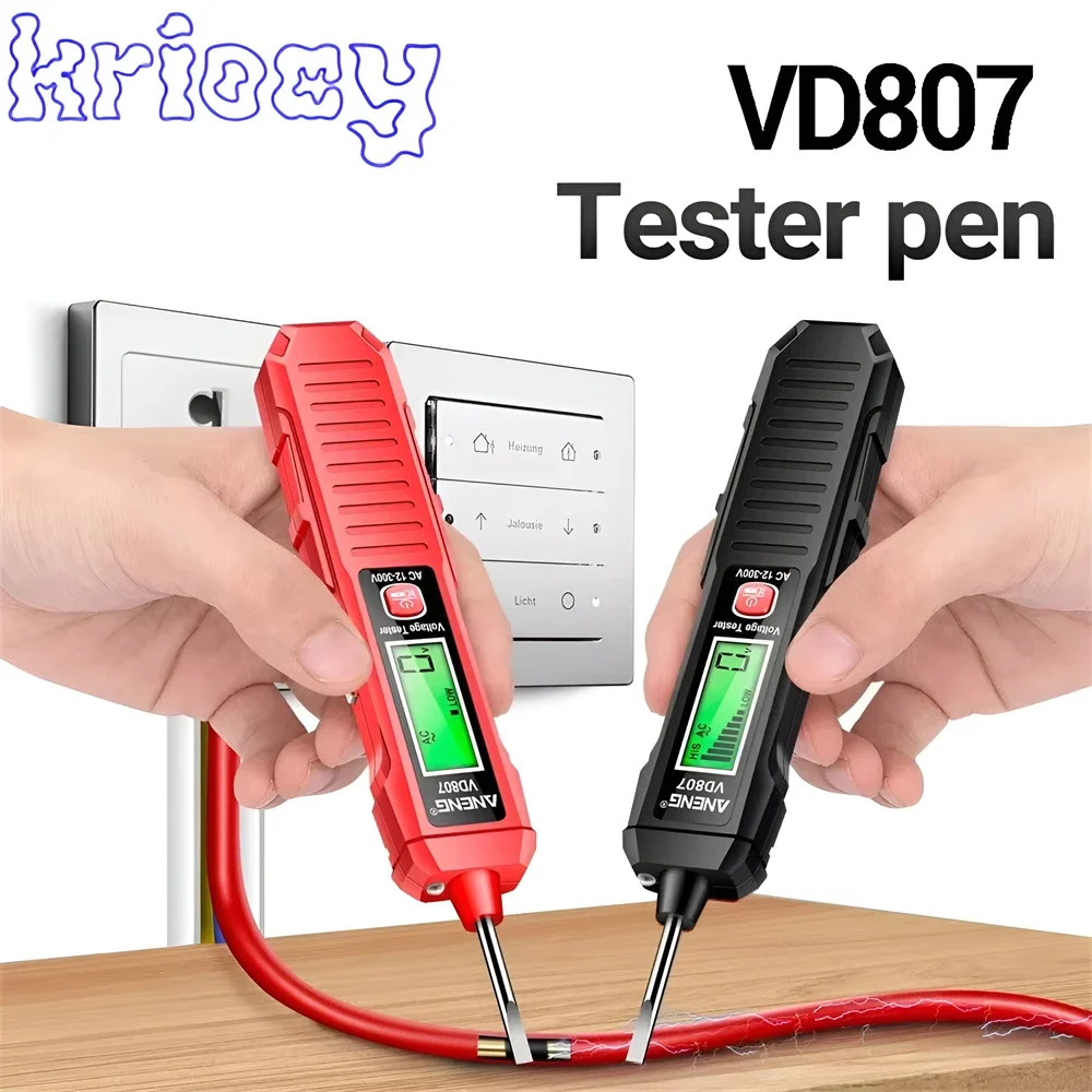 ANENG VD807 cyfrowe detektory napięcia elektryczny Tester Pen AC 24-300V przenośny śrubokręt wskaźnik NCV narzędzia elektroprobeowe