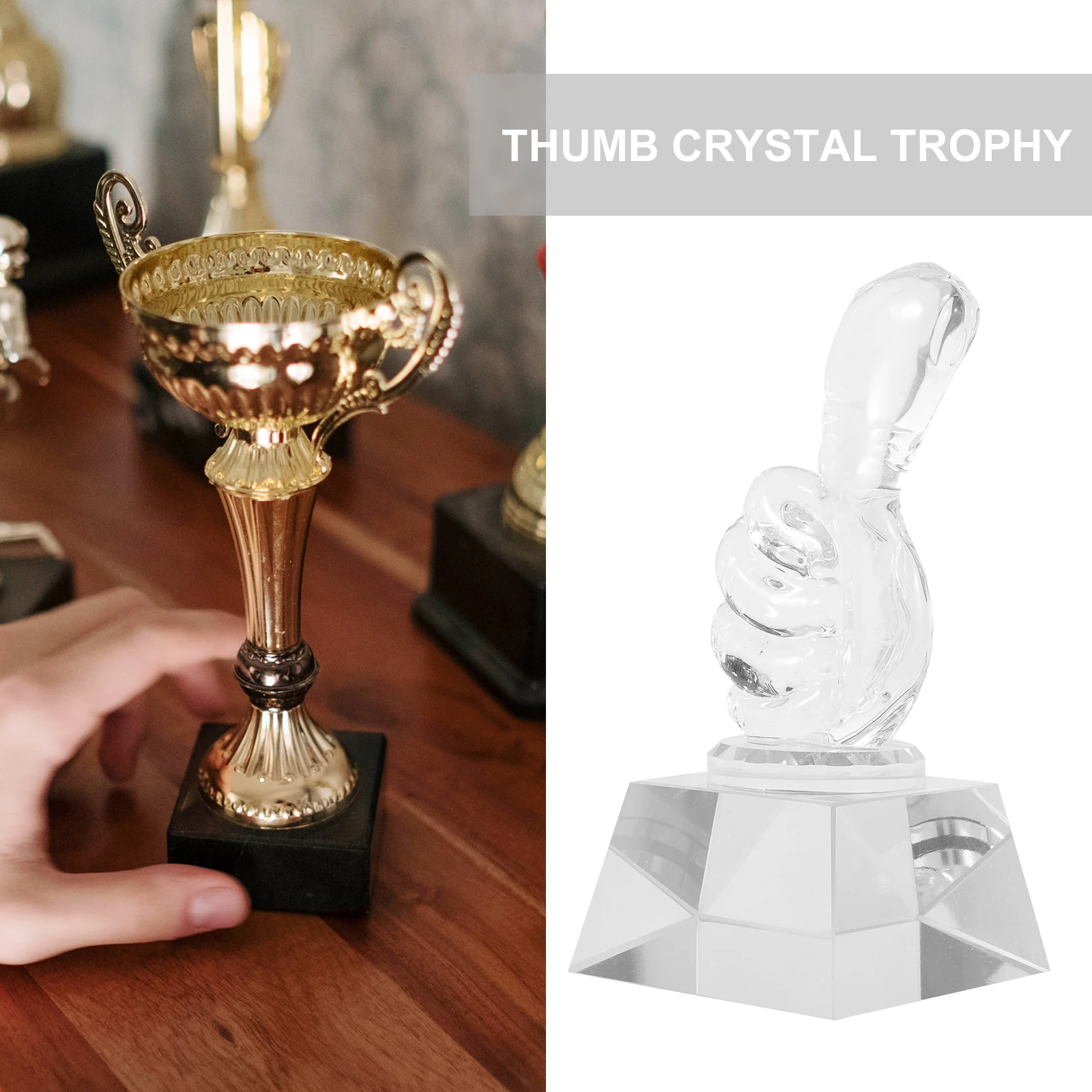 

Crystal Award Cup Kids Competition Gift Creative Sports Decor Football Trophy Kindergarten Event Trophy Model