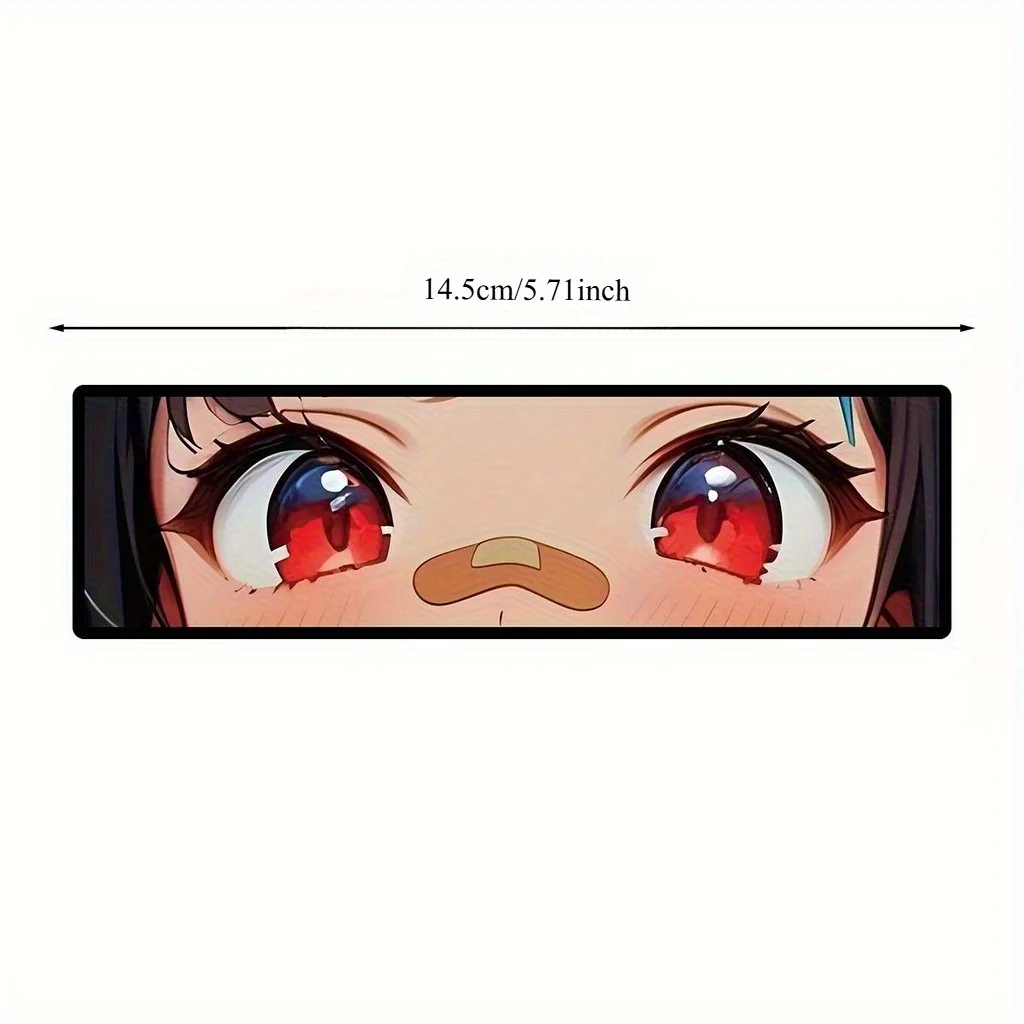 Anime Girl Eyes Waterproof PVC Vinyl Sticker Decal For JDM Car Motorcycle Helmet Scooter Decor view 4