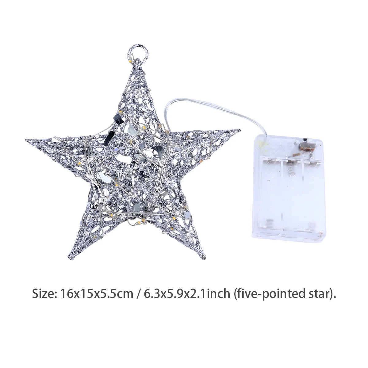 1 مجموعة نجمة خماسية عيد الميلاد مصباح سلسلة الإبداعية الزخرفية ضوء سلسلة للحزب عطلة ديكور داخلي في الهواء الطلق #3