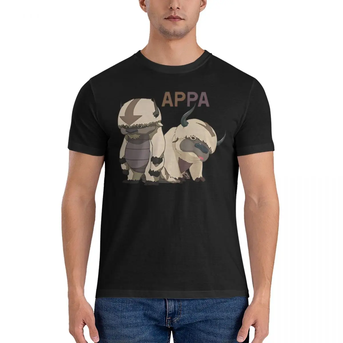 Appa Avatar The Last Airbender T Shirts Men Women Cotton Leisure T-Shirts Cartoon Anime Sleepy Tees Short Sleeve Clothing