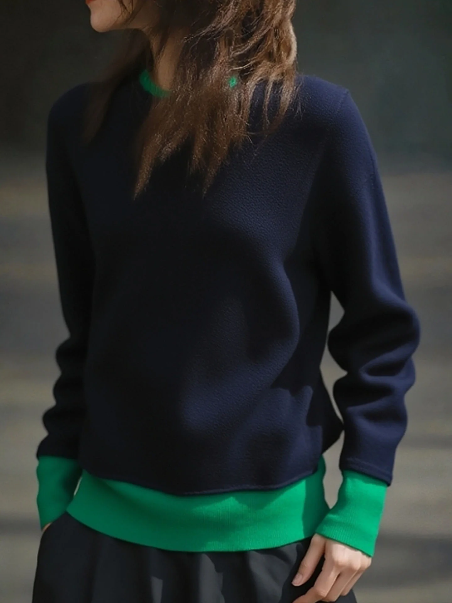 Zachte, huidvriendelijke Camere Knitwear Long Sve Color Blo Design Winter Faion Top Koreaanse Sle Loose Fit trui voor dames