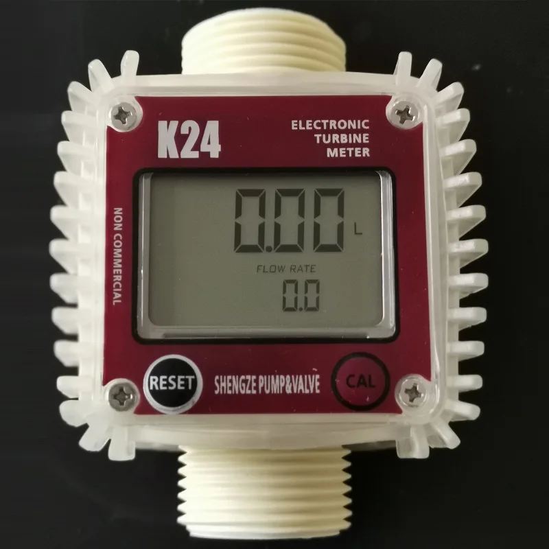 Digital Turbine Flow Meter Flowmeter Gauge LCD Electronic Flow Indicator Sensor Counter Diesel Fuel Kerosene Methanol Water