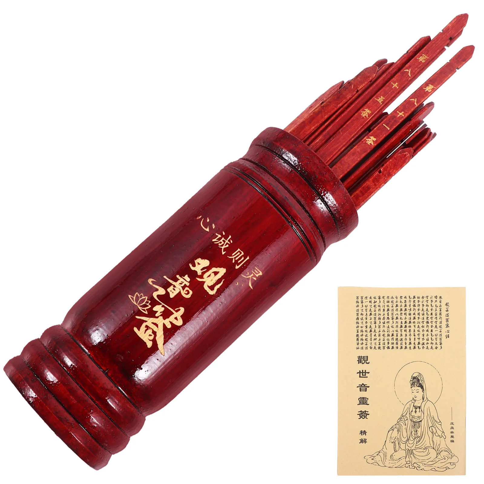 Lottery Tube Vintage Divination Prop Sticks Chinese Traditional Game Chinese-style Wooden Telling Book