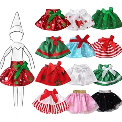 Christmas Doll Cute Mini Bow Dress 37cm Red Doll Toy Children's Christmas Gift Clothing Dress Accessories Doll Accessories