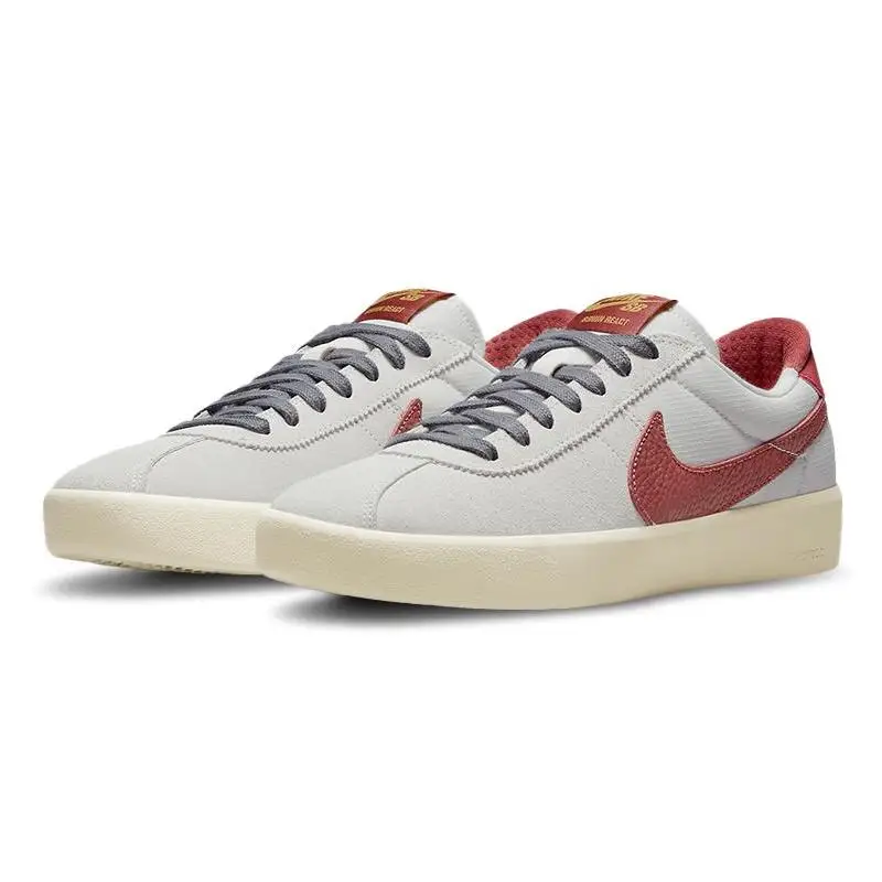 NIKE Nike SB bruin ทีมรองเท้าผ้าใบสีแดงสีเทา CJ1661-003รองเท้า