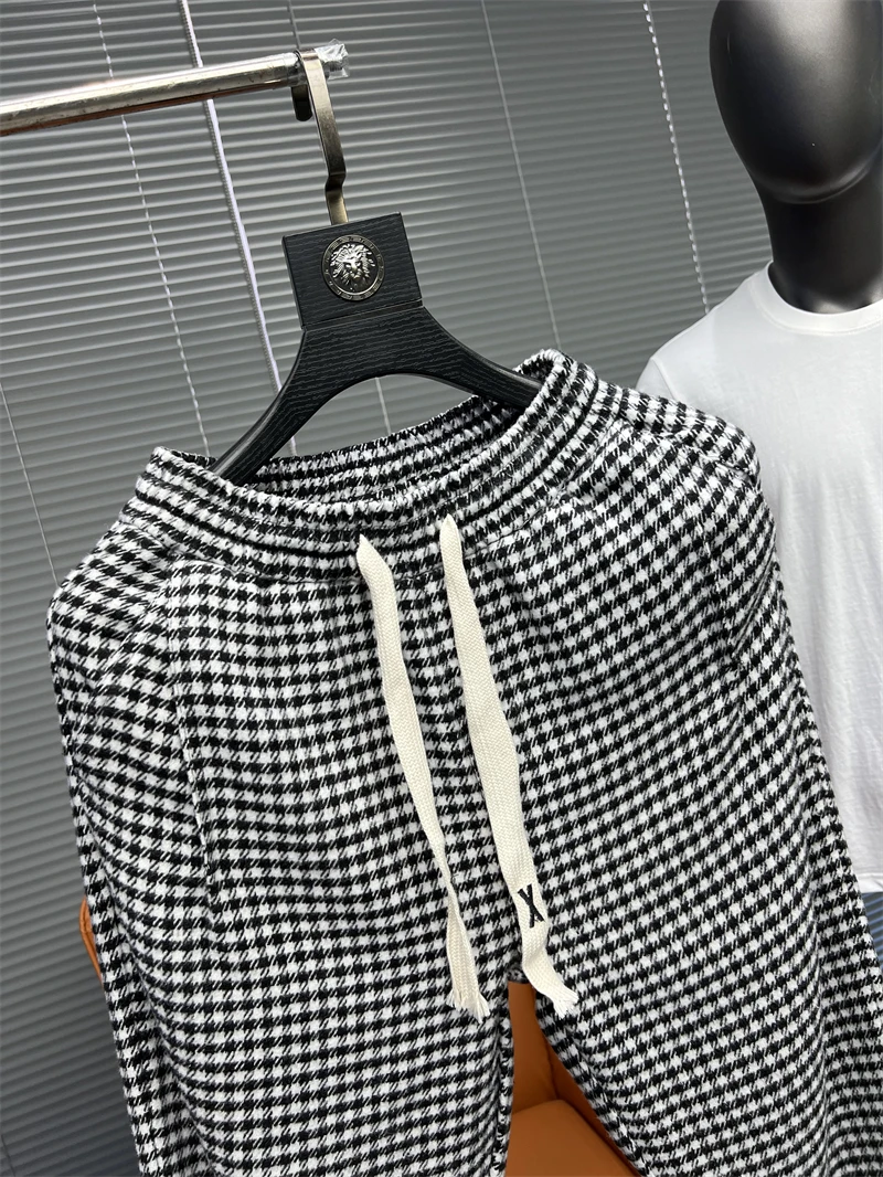 

Svip Faionable Plaid Полноразмерные мужские повседневные брюки Удобные зауженные манжеты Весна Осень Сезонные Sli Urban Sle