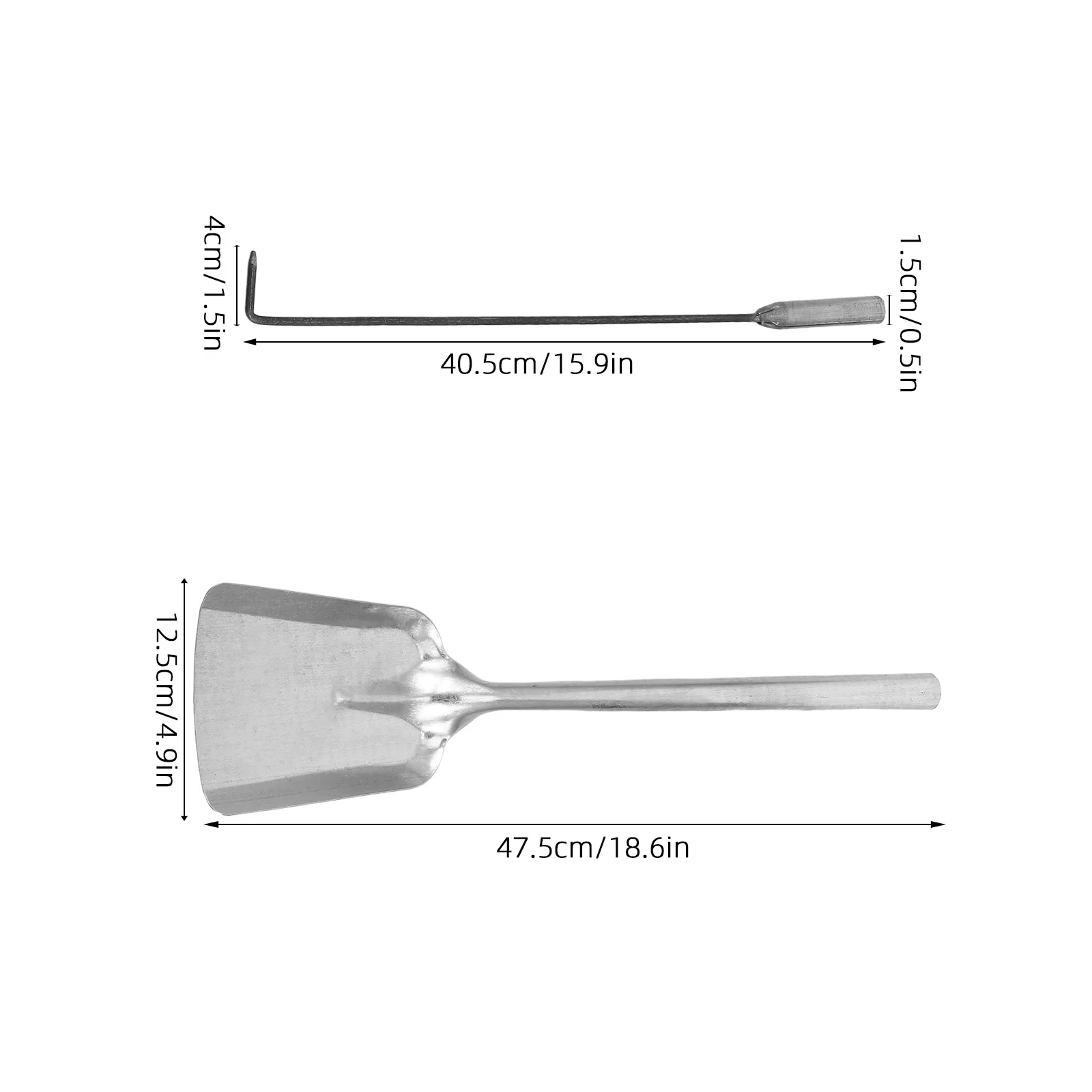 Ensemble d'outils de cheminée, pince à bûches en fer pour foyer, poêle à bois, pelle à cendres robuste, accessoires de Camping pour Poker d'intérieur, 4 pièces