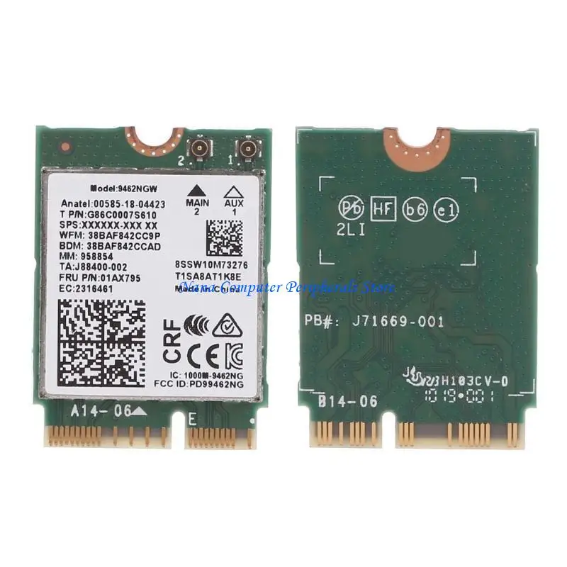 F68C 9462NGW Dual Band WiFi Card 802.11ac ax Wireless NGFF M.2 E WiFi Card Adapter BT 5.0 for Windows