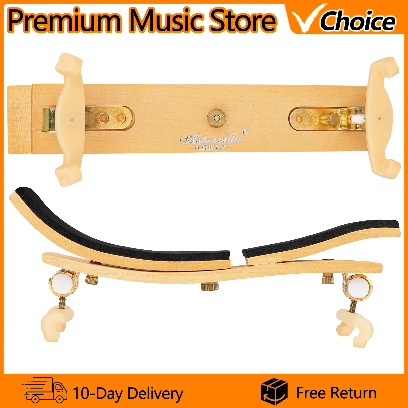 

Подставка для скрипки на плечо AS-02, регулируемая, для скрипок 3/4 и 4/4, подбородник, аксессуары и запчасти для струнных инструментов