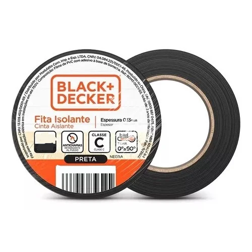 ISOLANT TAPE 18MMX20M BLACK BLACK & DECKER