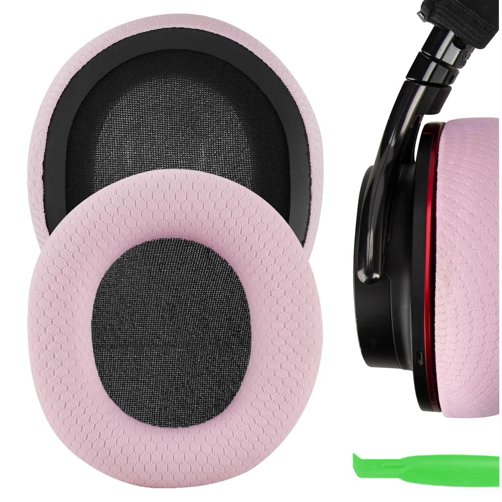 Geekria NOVA Mesh Fabric Replacement Ear Pads for Sony MDR-1ABT, MDR-1RBT, MDR-1RNC Headphones Ear Cushions, Headset Earpads