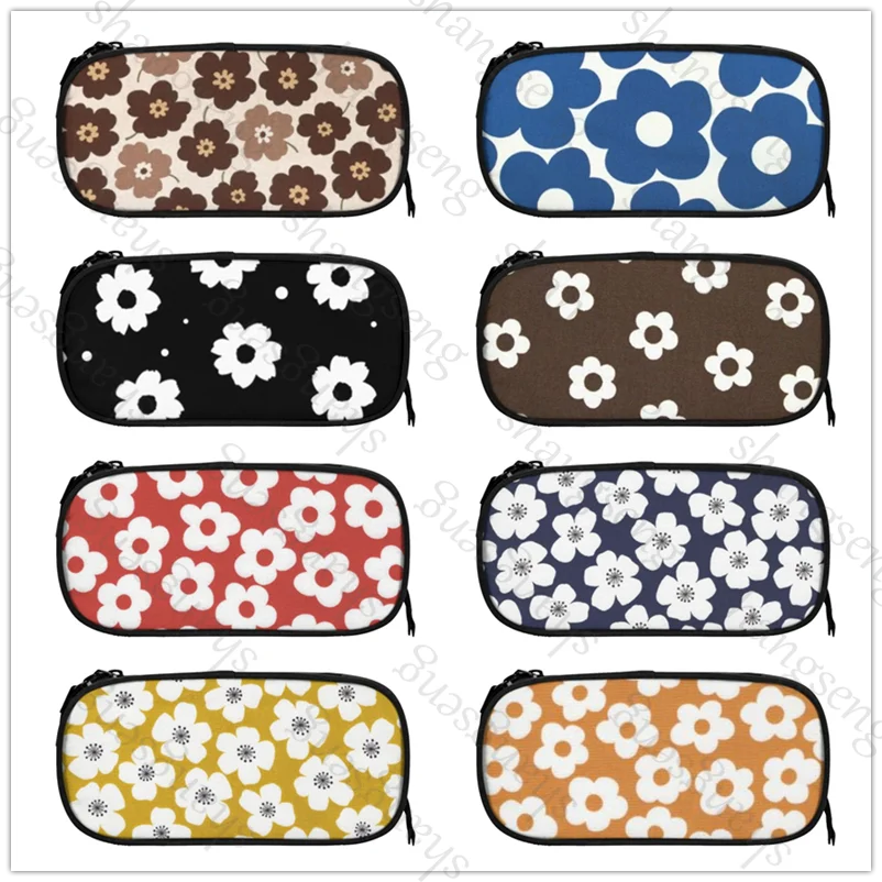 

Japanese vintage floral fabric Pencil case large capacity pencil case multifunctional stationery storage bag student supplies