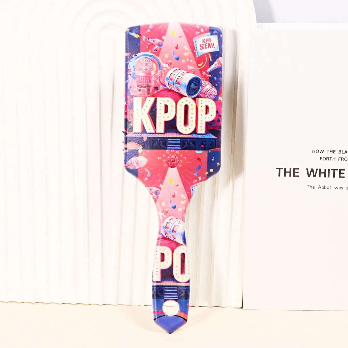 K-pop hair styling brush with KPOP stage print pattern, massage airbag comb, ideal KPOP fan gift,Special for real hair wigs