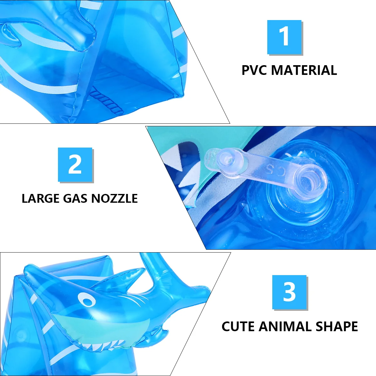 

1 Pair Inflatable Arm Bands Cartoon Water Sleeves Premium Pvc Sturdy Lightweight Float Swimming Arm Rings For Kids Water
