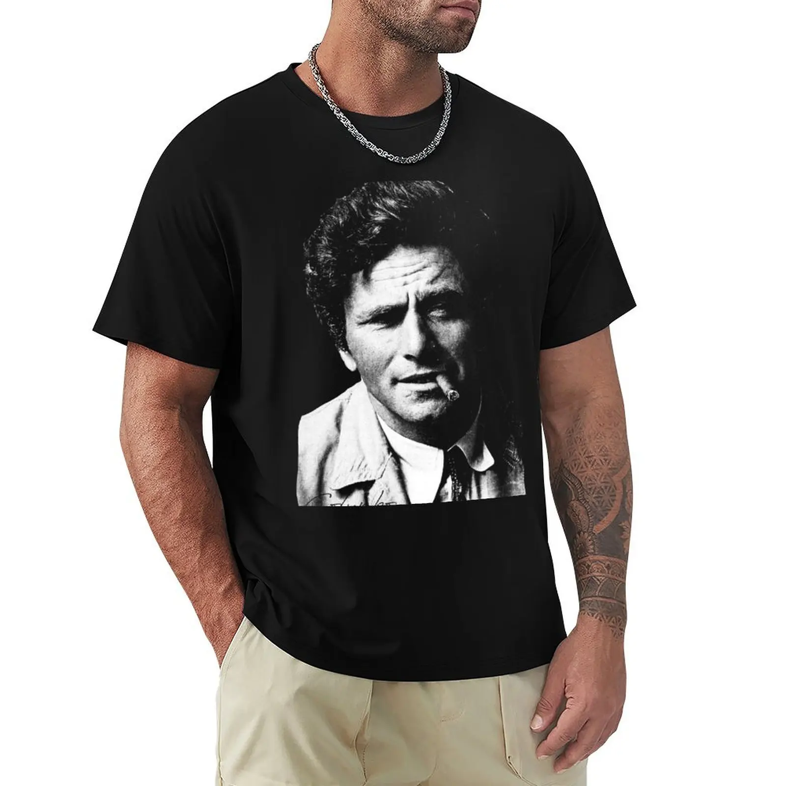 

Columbo Portrait T-Shirt Plus Size Workout Short Sleeve Top