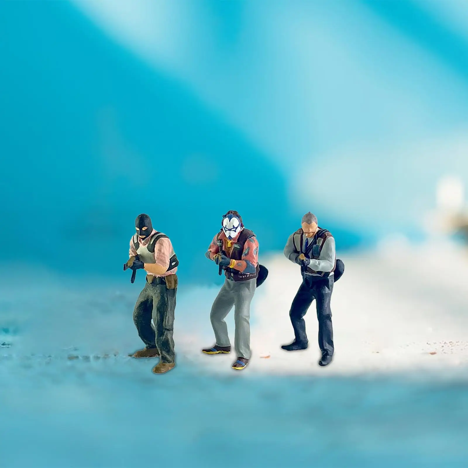 3 قطعة 1/64 مقياس ديوراما أرقام الراتنج ل حديقة الجنية دمية ديكورات منزلية #4