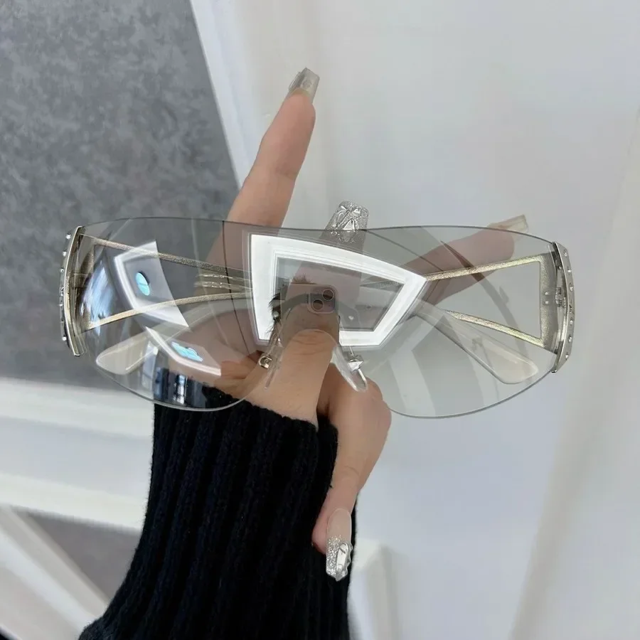 Colorful Square Sunglasses Women Men Rimless Sun Glasses Female Male Designer Brand Unisex Travel Outdoor Oculos De Sol