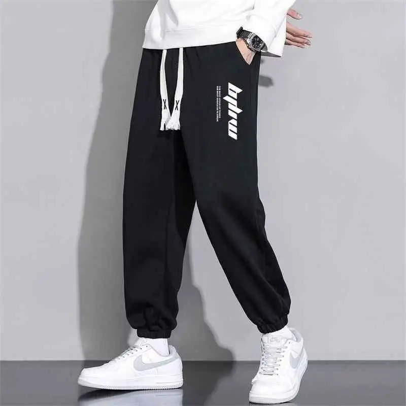 

2024 New Design Bermuda American Style Straight Pants Male Sweatpants Streetwear Clothes Men Korean Fashion Drawstring Banded