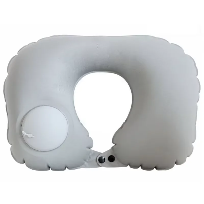 Almohada inflable en forma de U para el cuello, soporte ergonómico para la cabeza para avión, tren y coche